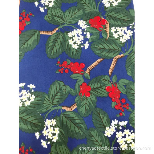 Flower Style Cotton Stretch Printed Fabric